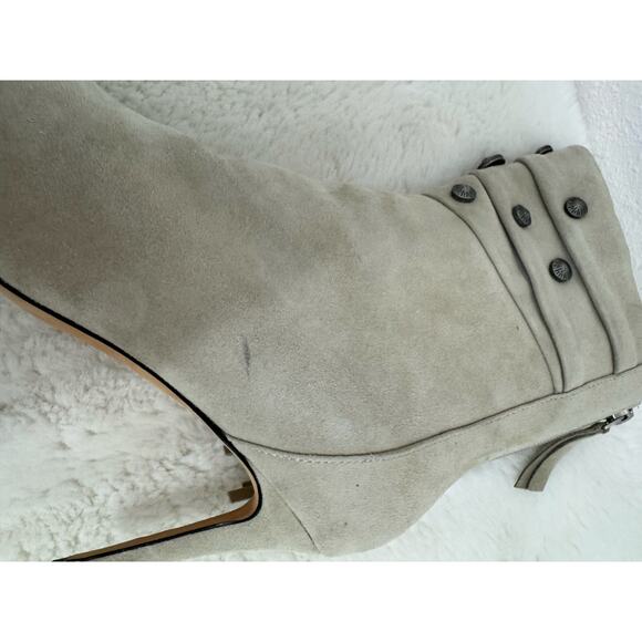 Paige Suede Fringe Studded Ankle Boots Size 8 Beige Western Boho - Picture 4 of 9